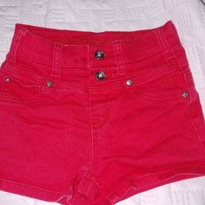 Girls high waisted justice shorts